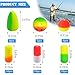 AGOOL Pompano Rigs Fishing Floats Bobbers Snell Float Foam Fishing Rig Floats Live Bait Walleye Rig Making Accessories Bullet Cylinder Float for Trout Catfish