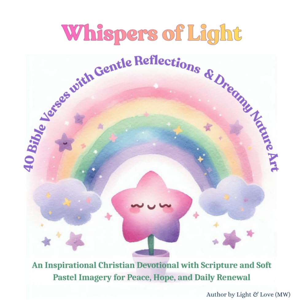 Whispers of Light: 40 Bible Verses with Gentle Reflections and Dreamy Nature Art: An Inspirational Christian Devotional with Scripture and Soft Pastel Imagery for Peace, Hope, and Daily Renewal