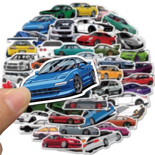 Lifulandian REWR3432 50 Pcs Car Stickers Sport Car Racing Decals Stickers Skins & Decals Water Bottle Laptop Stickers Vinyl Stickers Pack Diy Decor thumb #1