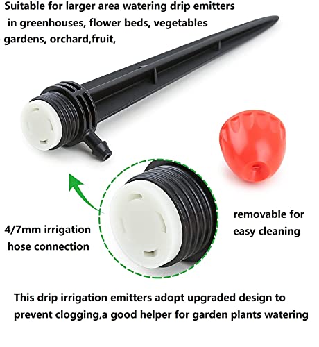 1/4" Drip Irrigation Emitters, Yulaiyoen 1/4-Inch Spray Emitters 30 Pack, Automatic Drip Irrigation Parts Accessories, 360 Degree Drip Irrigation Sprinkler Heads Sprayer For Irrigation System #TOP2
