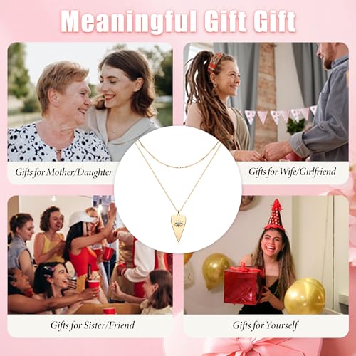 Image of MEVECCO Dainty Pendant Layered Necklaces for Women