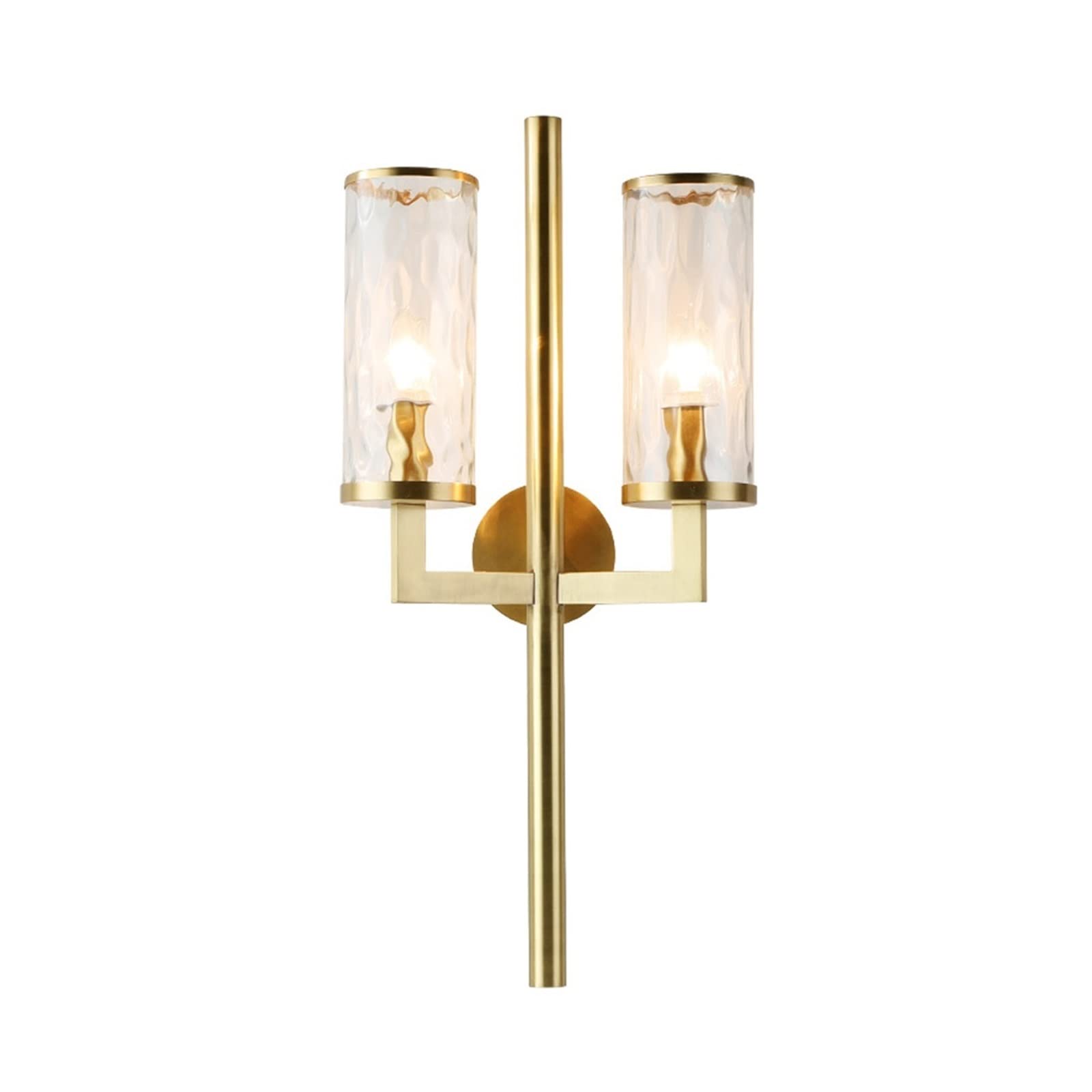 HPTHLY Wall Mounted Light Simplicity Wall Lamps Living Room Wall Sconce Indoor Wall Lighting Rustic Wall Mounted Glass Lantern Brass Room Art Decor Fixtures(2Lights)