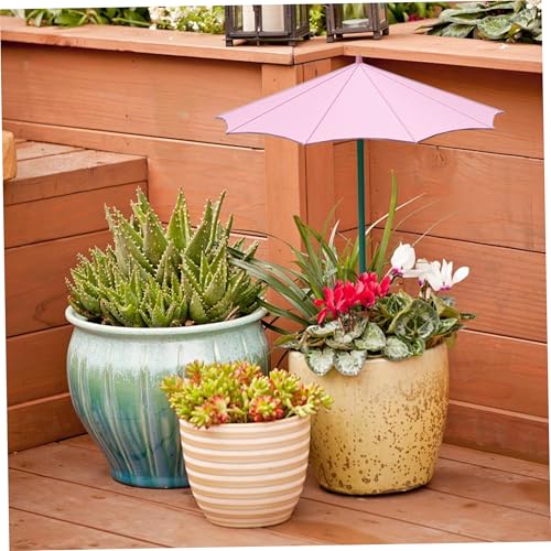 Refugio portátil para plantas de terraza sombrillas de jardín ajustables para días calurosos 4