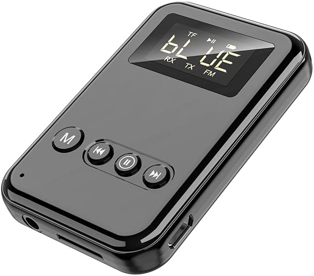 Bluetooth Transmitter Receiver, Bluetooth FM Transmitter, 4-in-1 Bluetooth 5.0 Audio Adapter, TF Card Player, Low Latency, AUX Jack, for TV/Home Theater/Car/PC/Projector : Electronics