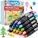 SYNCFUN 24 Pcs Twistable Silky Window Crayons, Washable Crayons, Glass and Paper, Easy to Hold & Quick-Drying Art Supplies, Non-Toxic, Mess Free, Birthday Valentine Easter Gifts for Kids Ages 3+