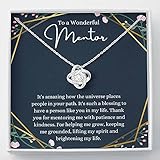 Personalized Jewelry Gift - Love Knot, Mentor Gift For Women Necklace, Gift For Boss, Teacher, Professor, Tutor, Thank You Gifts For Women, Mentor Thank You, Mentor