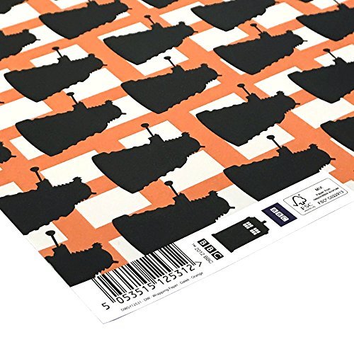 Preisvergleich Produktbild Doctor Who Offizielles BBC-Geschenkpapier, Motiv, Dalek, 5 Bögen