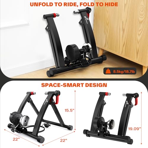 Sportneer Support d'entrainement pour vélo - Support magnétique pour Entrainement de vélo en Acier avec Roue réductrice de Bruit( – vue 8