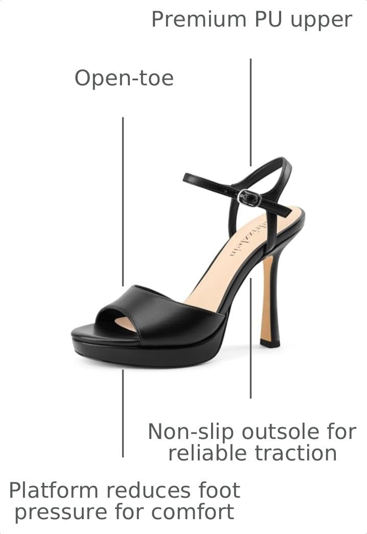 Adrizzlein Platform Heels for Women Stiletto High Heels Sexy Wedding Shoes image 3
