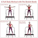 Foldable Mini Trampoline for Adults & Kids 40" Rebounder Trampoline with Adjustable Foam Bar for Indoor Workout Fitness - Image 4