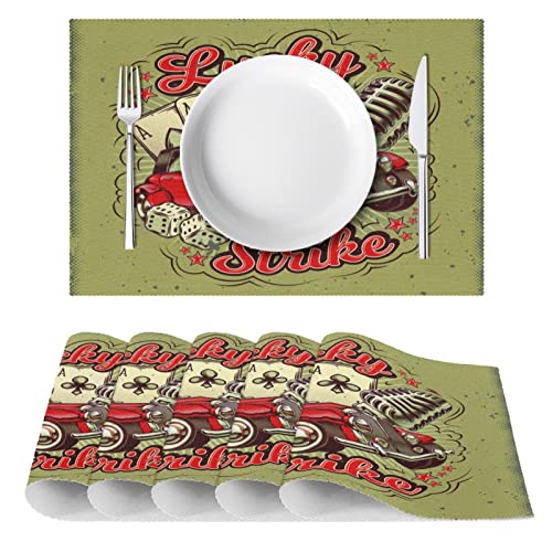 Set de table antidérapant style grunge pour protéger la table à manger
