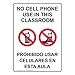 ComplianceSigns.com No Cell Phone Use In This Classroom Bilingual Sign, 10x7 in. Plastic for Cell Phones
