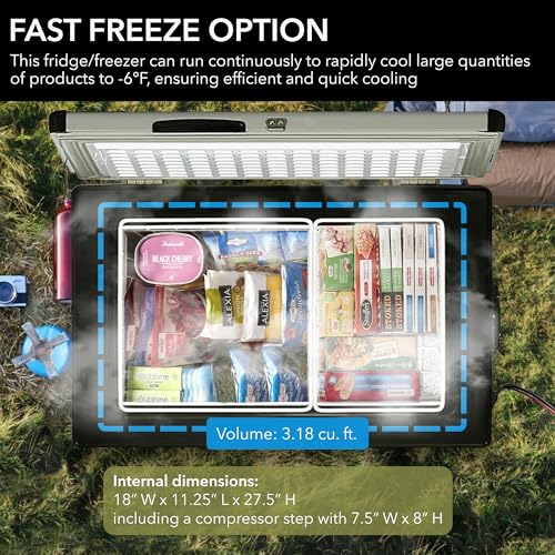 Image of Whynter 95 Qt Portable Refrigerator Freezer, Car RV Camping 12V, FM-951GW
