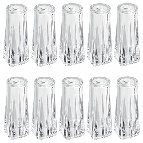 Lot de 10 glands en plastique transparent avec cordon de serrage pour stores