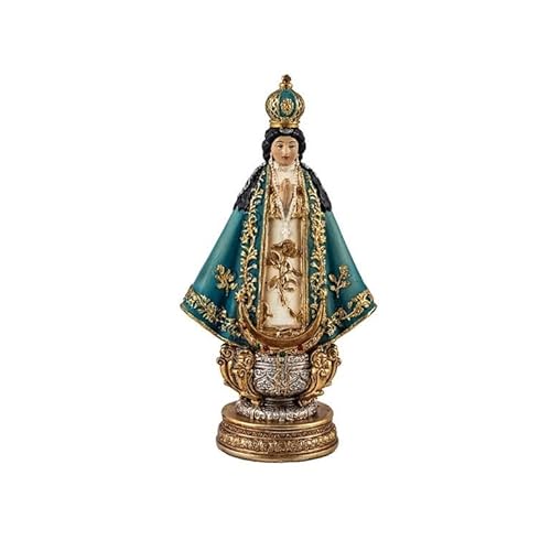 Figura Virgen San Juan de los Lagos o Cihualpilli de Jalisco Mexico de Resina Pintada a Mano 7x4x13 cm