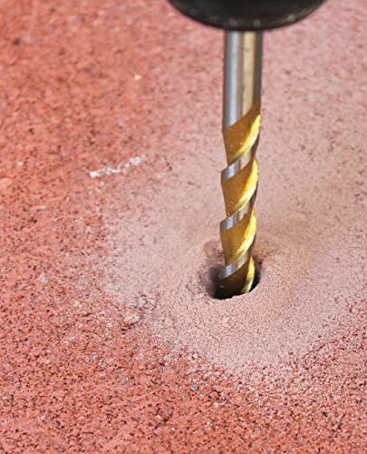 Masonry Drill Bit Set 1/8 In. Carbide Tip Golden Flute Drill Concrete Rock-10Pcs #TOP5