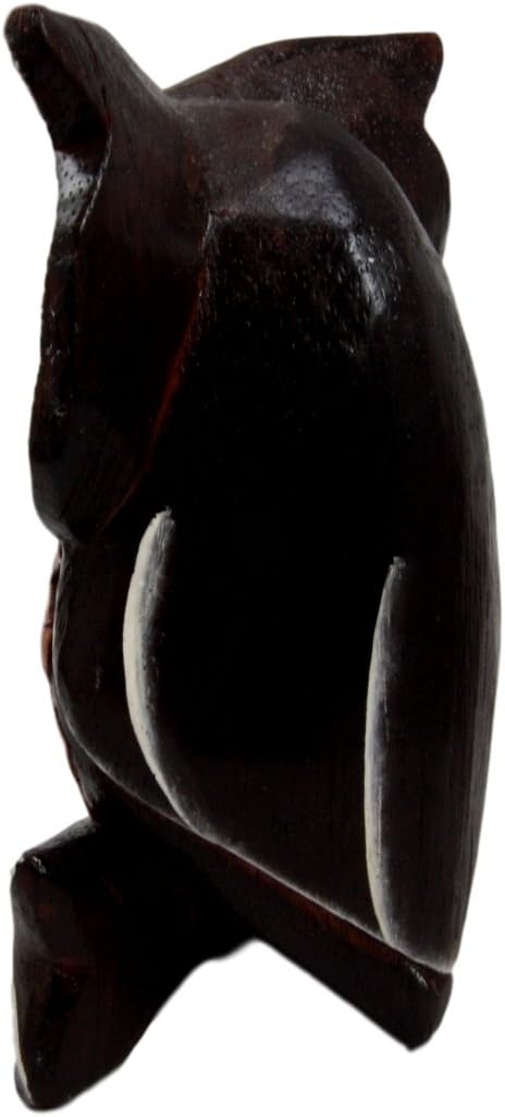 BALIKRAFT Hand Made Wood Artisans Burung Hantu Forest Owl Family Set of 3 Decorative Figurines 6" H