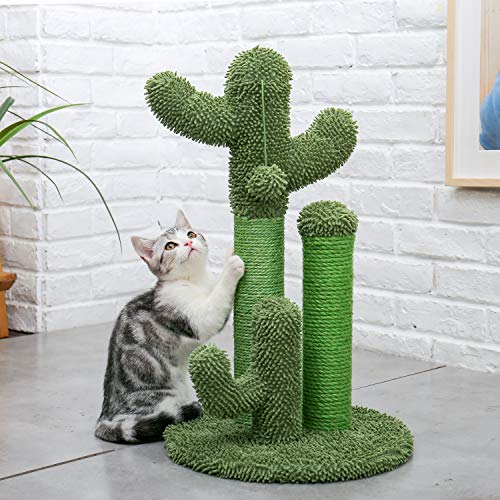 PAWZ Road Cat Scratching Post Cactus Cat Scratcher Featuring with 3 Scratching Poles and Dangling Ball-Medium 23 Inches - Image 6