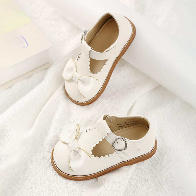 Toddler Little Girls White Oxford Shoes Size 2 Kids Mary Jane Flats School Uniform Shoes4