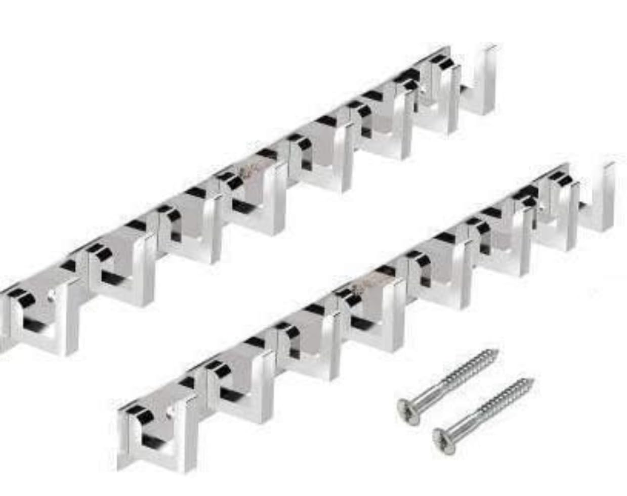 8 Pin Cloth Hanger Door Wall Room Hooks Rail for Hanging Clothes, Towel Hook Set/Bathroom Cloth Hanger Robe Wall Door Hooks Rail for Hanging Keys,Clothes,Towel Steel Hook (Pack of 2)-image-45