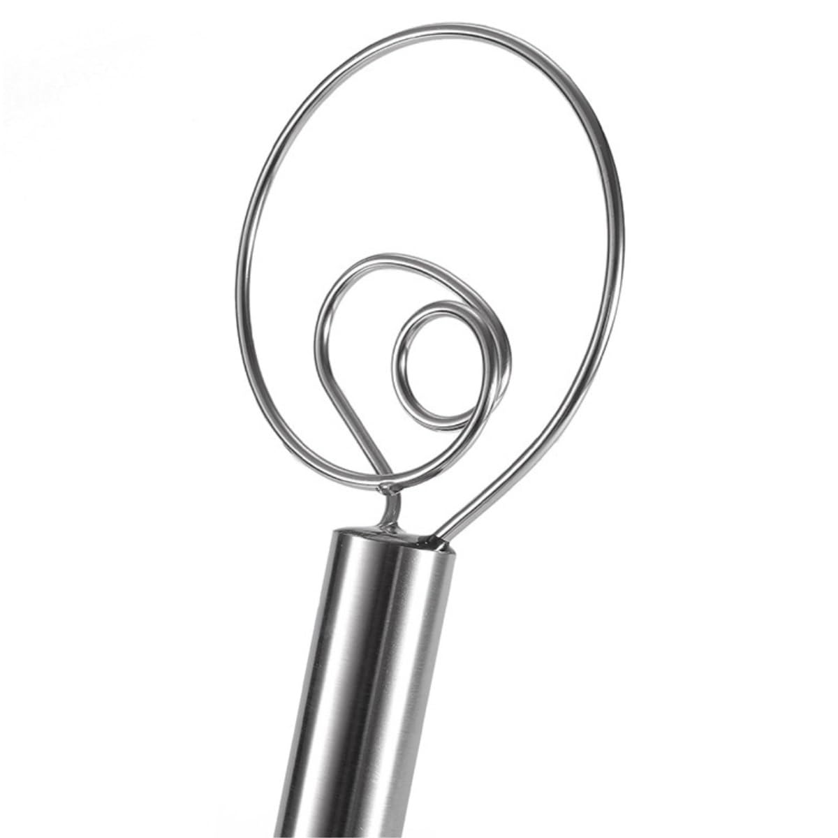 Varillas de Batir para Cocinar Batidor De Polvo En Espiral De Acero Inoxidable, Mezclador De Harina Y Masa, Batidor Manual De Huevos, Guarnición De Ensalada, Mezclador En Frío Huevos, Espumar, Batir(D