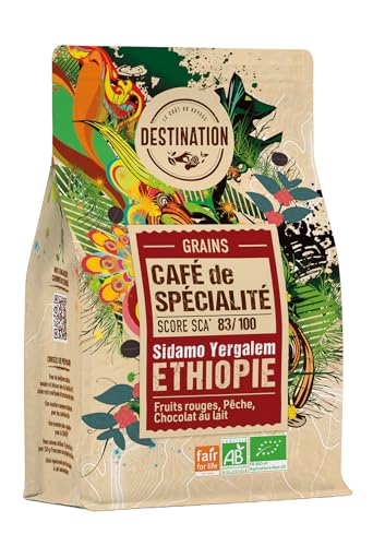 Destination - Café de Especialidad Etiopia, Sabor Frutos Rojos Bio, 180 g