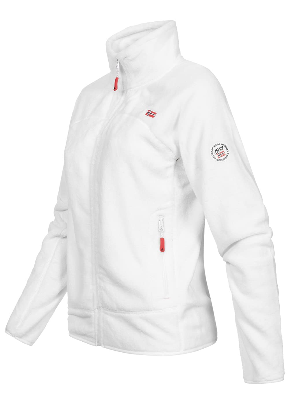 Geographical Norway UPALINE Lady - Suave Cálido Mujeres - Chaqueta Calida Invierno Suave Mujeres Caliente - Pullover Casual Tops Mangas Largas - Manga Larga Suéter Piel Blanco L…