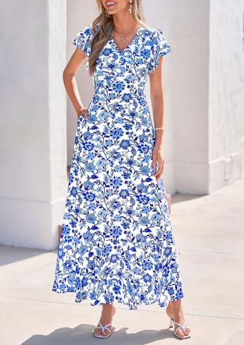 Image of PRETTYGARDEN Womens Summer Boho Floral Maxi Dress
