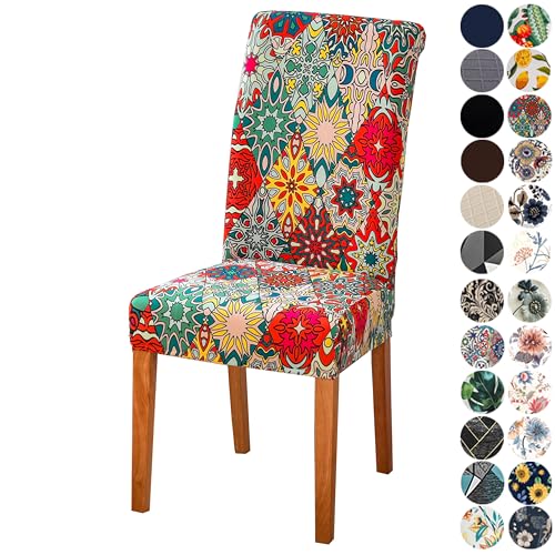 Lalluxy Soft Stretchy Parson Dining Chair Seat Covers/Slipcovers Set of 6