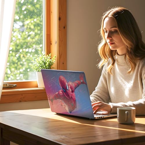 Image of NoWorries Laptop Skin for 15.6 & 14 Inch Laptop | Motivational, Superhero, Sports & Graphic Design Laptop Sticker Wrap | Premium Vinyl Laptop Cover (Spider Men, 15 x10inches)