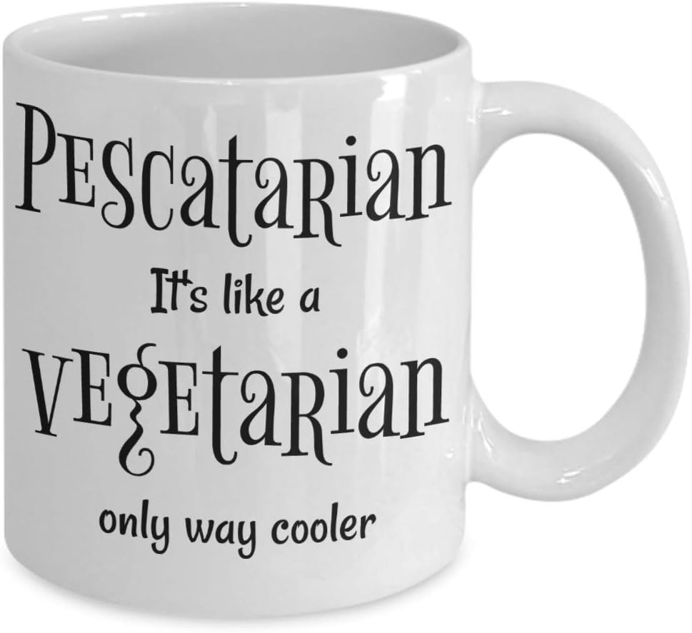 Uр Tо 60% оƒƒ Pescatarian Keto Diet Gifts Mug - Semi Vegetarian - Vegan - Like a Vegetarian Only Cooler Coffee Cup For Vegetables Fish Seafood Lovers
