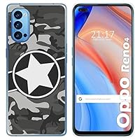 Cover Silicone Anti Colpi per Oppo Reno 4Z 5G Disegno Sneakers 07