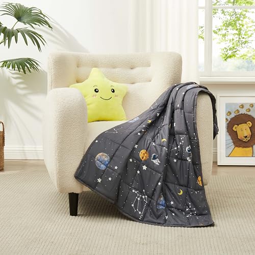 anfie Weighted Blanket Kids (36"x48" 5lbs), Weighted Blanket Cooling Blanket for Sleeping,Throw Size Breathable Blanket with Premium Glass Bead(Space Grey) - Image 4