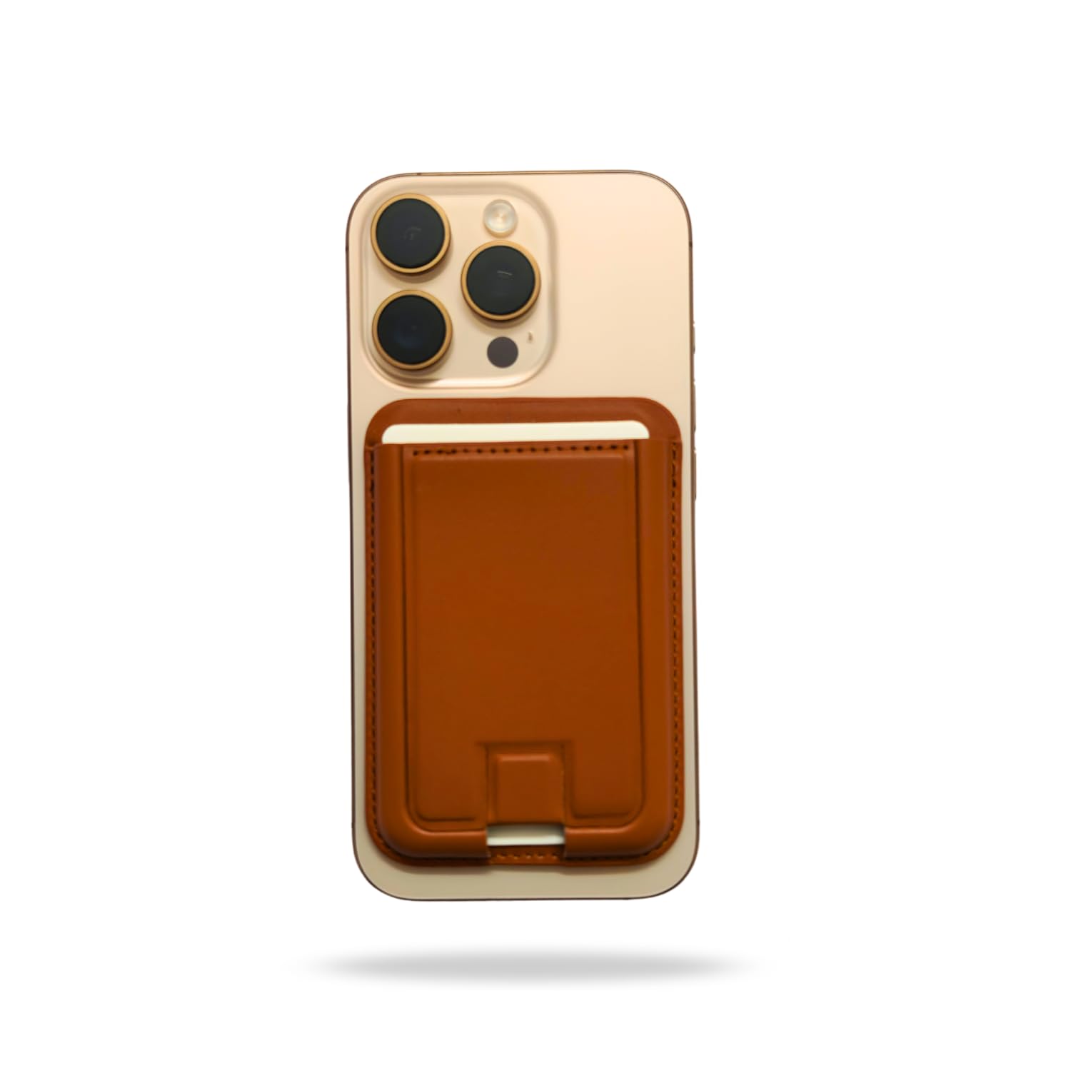 CaseBase Magnetic Wallet and Phone Stand for iPhone 12 to 16 – Mag-Safe Compatible Card Holder with Kickstand – Slim Leather Design with Strong Magnet (Brown)-image-18