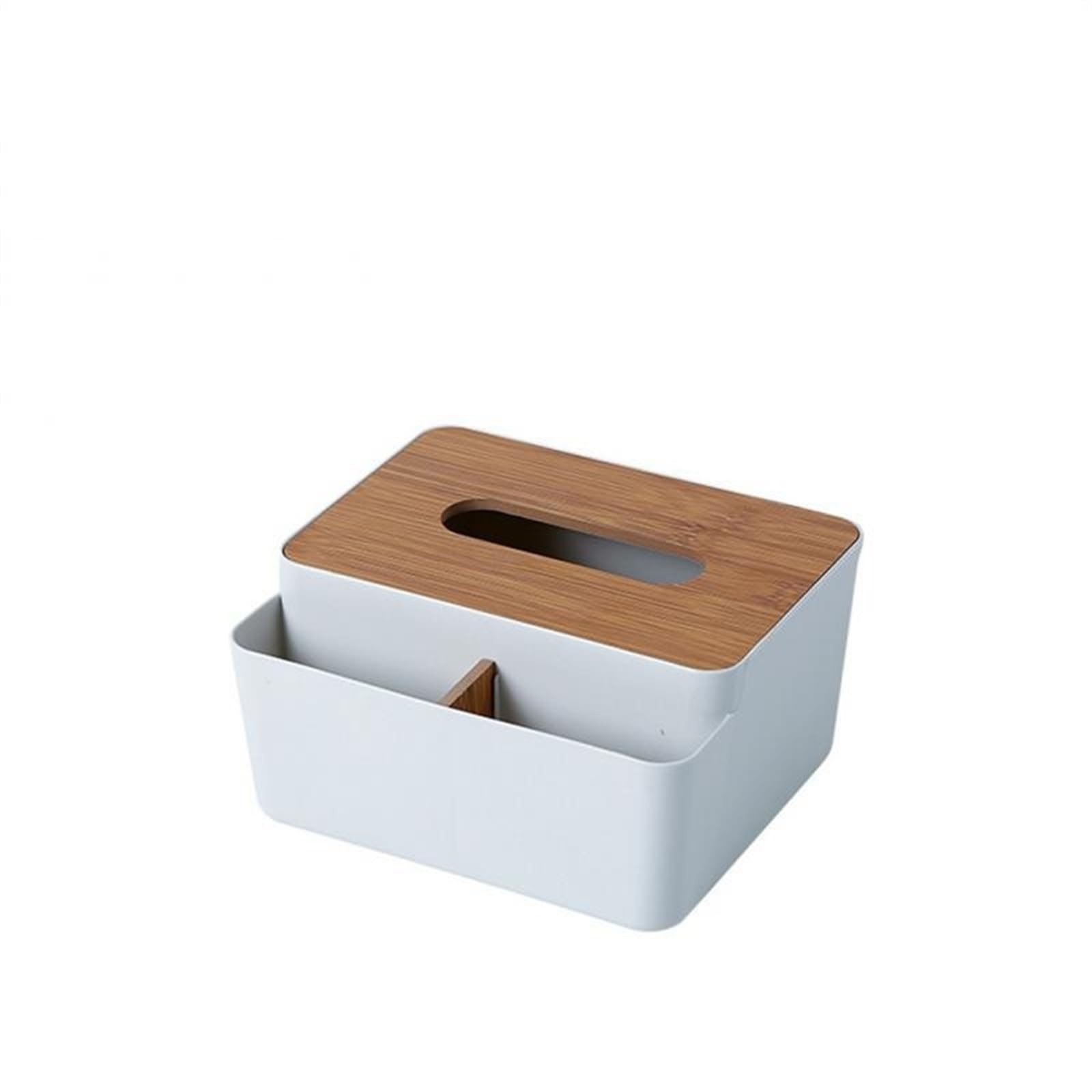 Multifunction Plastic Tissue Box Cover Wooden Lid Napkin Holder Wet Wipes Handkerchief Paper Towel Home Kitchen Decorative(Grey)
