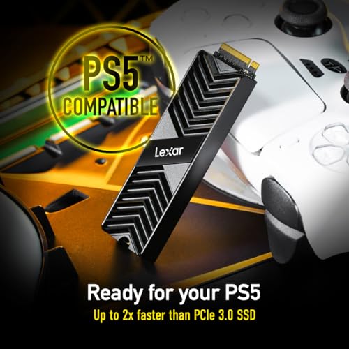 Image of Lexar Professional 1TB NM800 PRO with Heatsink M.2 2280 PCIe Gen4x4 NVMe SSD, Read Speeds Up to 7500MB /s, for Gamers and Creators (LNM800P001T-RN8NG)