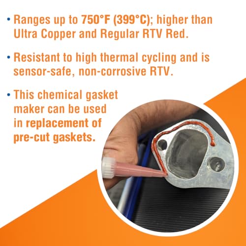 Image of Permatex Optimum Red High Temperature Gasket Maker 13 oz