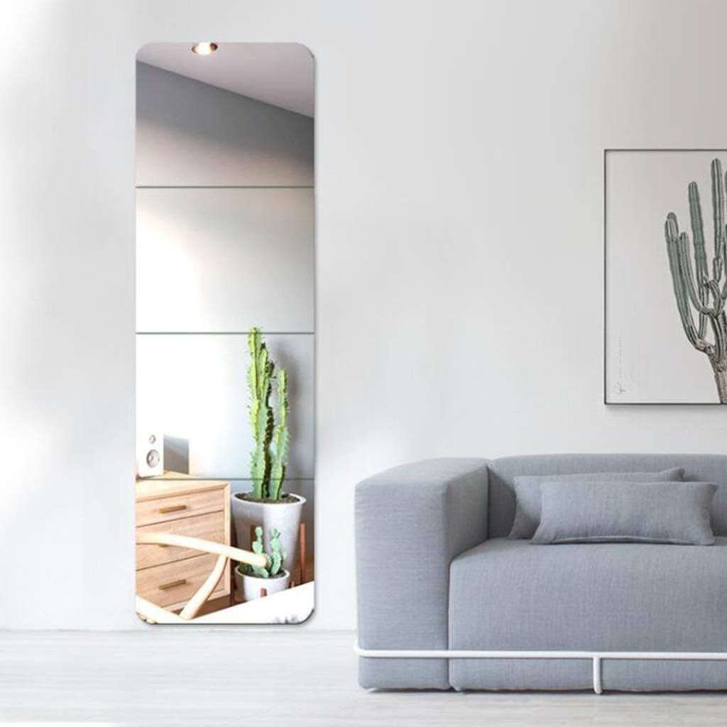 Full Length Mirror Floor Mirror- eless Bedroom Simple Wall-Mounted Dressing Mirror 4 Pieces Mirror Sheets Mirror AN1016 915 (Size : 25cm*25cm)