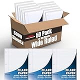 50 Pack Bulk Binder Paper Wide...