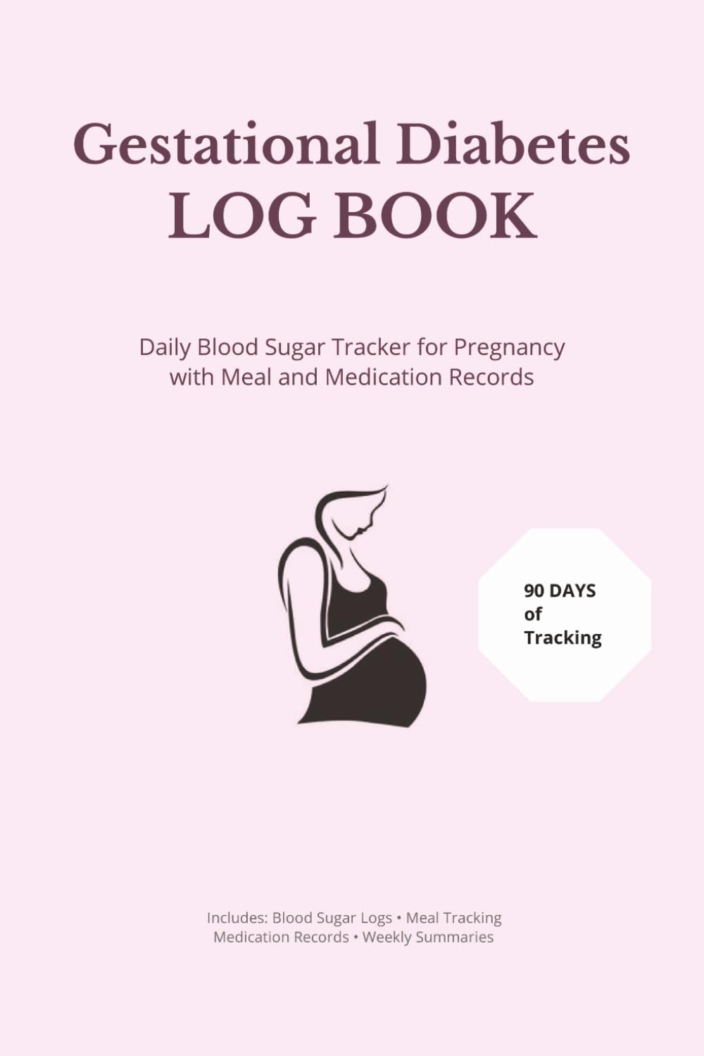 Gestational Diabetes Log Book: Daily Blood Sugar Tracker for Pregnancy with Meal and Medication Records