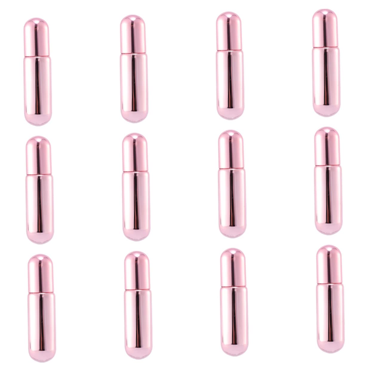 MAGICLULU 36 Stk Rollflasche Für Ätherische Öle Kleine Parfümflaschen Behälter Für Lipgloss Glaswalze Wiederbefüllbare Rollampulle Rollende Flaschen Unterverpackung Rosa Ball Ätherisches Öl