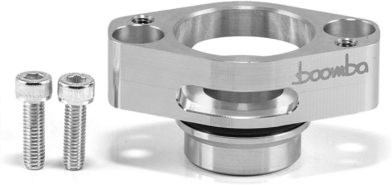 Blow Off Valve Adapter V3 Set for Ford 3.5L EcoBoost V6, Fits 2010–2020 Taurus SHO, Explorer Sport, Flex, CNC Billet Aluminum VTA Spacers (Pair) (Natural)