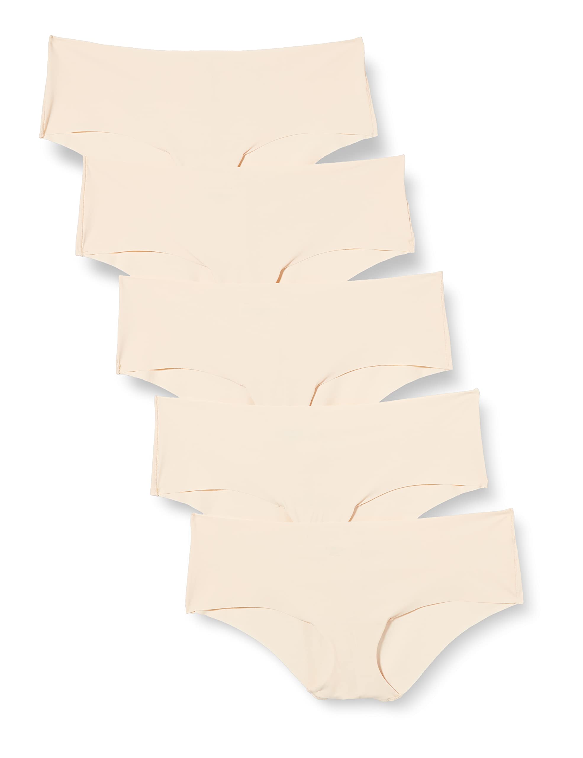 Iris & LillyWomen's Microfibre 'No Show' Hipster Knickers, Pack of 5