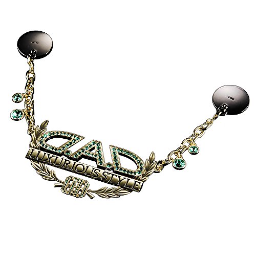 ギャルソン DAD 車用ルームミラー ラグジュアリー ネックレス タイプ ディルス ゴールド/エメラルド SA999-08 D.A.D