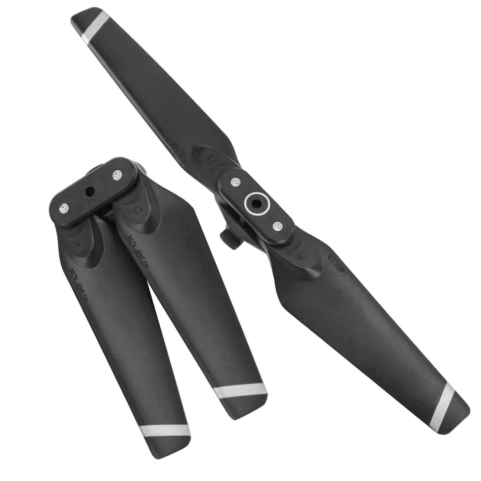 Puntelli a lama pieghevole 4730F, facile da installare Elica squisita a sgancio rapido 4730F per Spark Drone(Bordo nero argento)