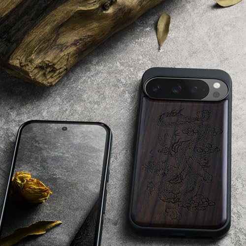 Coque Pixel 9 Pro bois antichoc et étui bumper Magsafe robuste