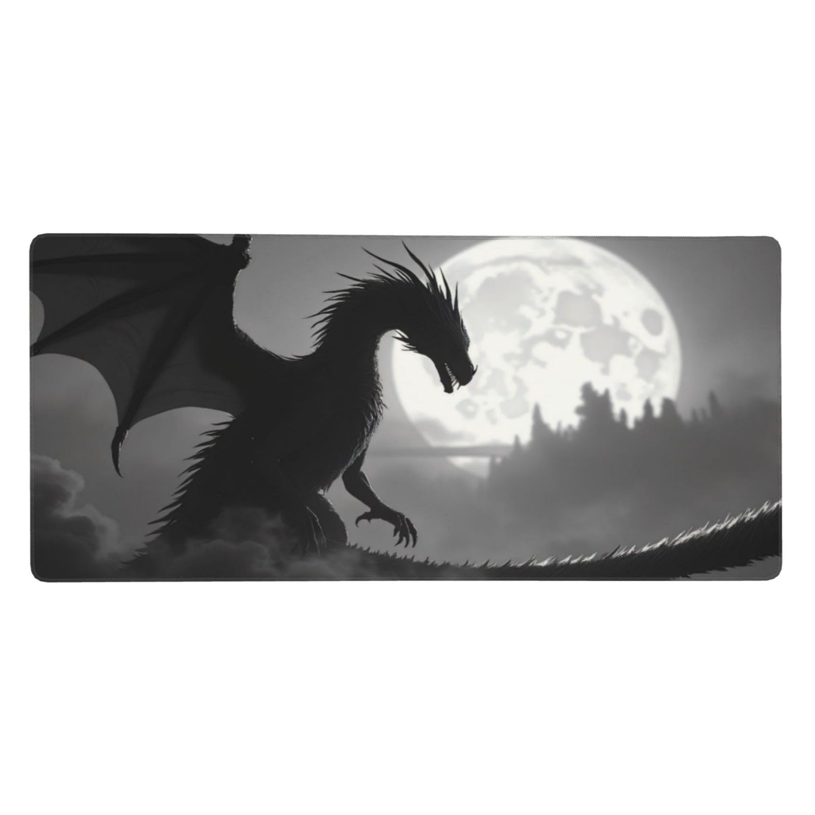 Tapis de souris de jeu grand format avec base caoutchouc pour clavier PC - 8
