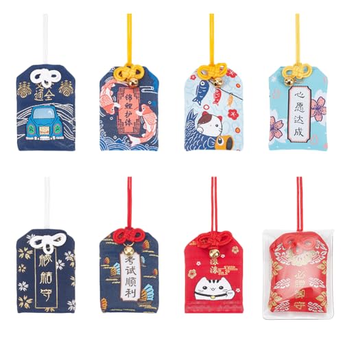 WEBEEDY 16 berloques de amuleto omamori japon&ecirc;s seguro para viagem para espelho retrovisor de...