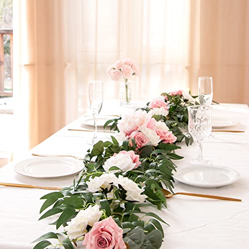 Dallisten 3 Strands Artificial Vines Kit, 78" Silk Eucalyptus Ivy Garland, Green Leaves Natural Odorless, Fake Greenery Hanging Plants, Decoration For Home, Bedroom, Wall, Party, Wedding, Boho Decor #TOP4