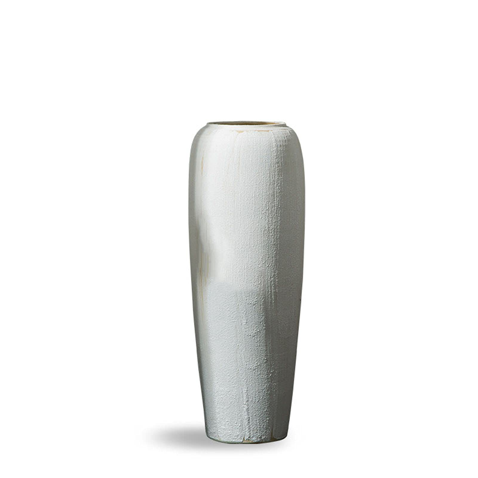 asdchZen Indoor Gardening Hotel Floor-Standing Large Vase, Villa Living Room Ceramic Vase White Vase,26 * 75CM